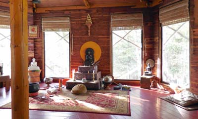 [The shrine inside the pavillion]